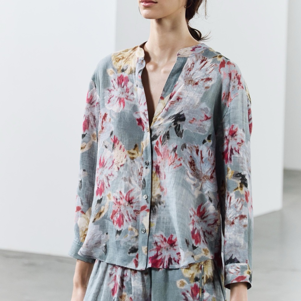 Zara Multicolor Floral Blouse